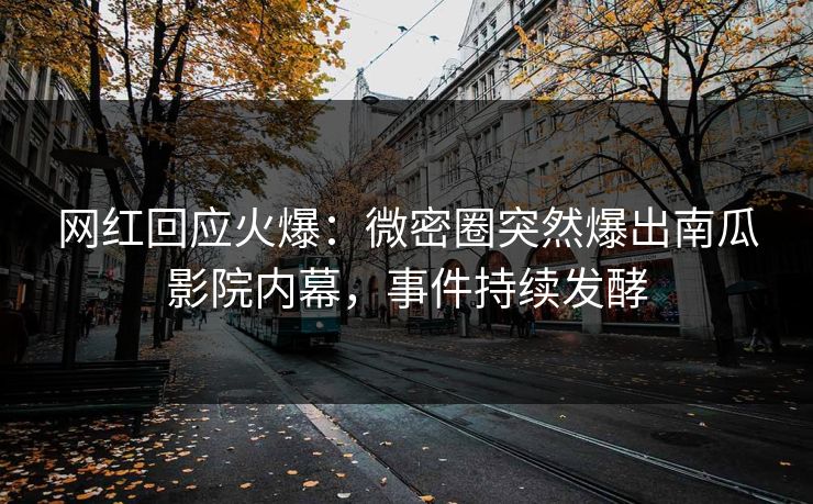 网红回应火爆：微密圈突然爆出南瓜影院内幕，事件持续发酵