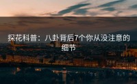 探花科普：八卦背后7个你从没注意的细节
